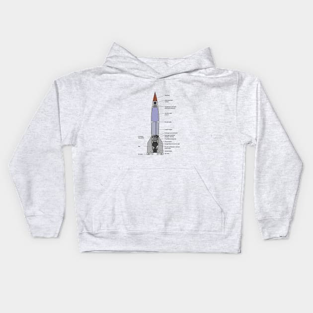 V2 Diagram Kids Hoodie by Crashlander